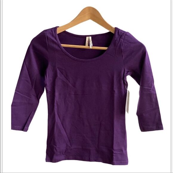 Juniors Frenchi 3/4 Sleeve Tee Purple Cordial - Picture 2 of 7